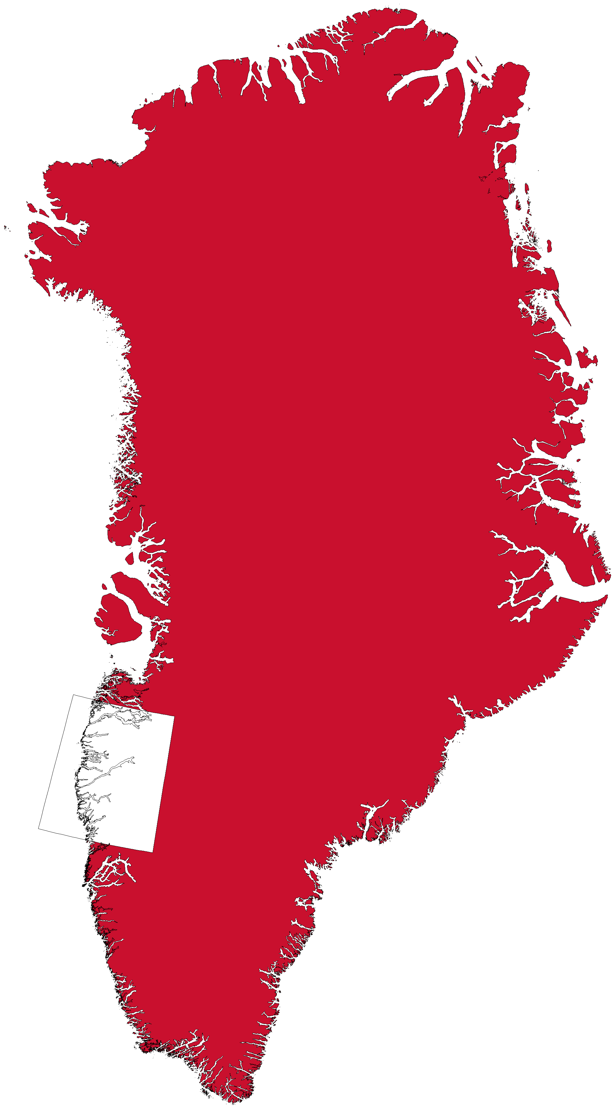 Kortets dækningsområde: Arctic Circle Trail