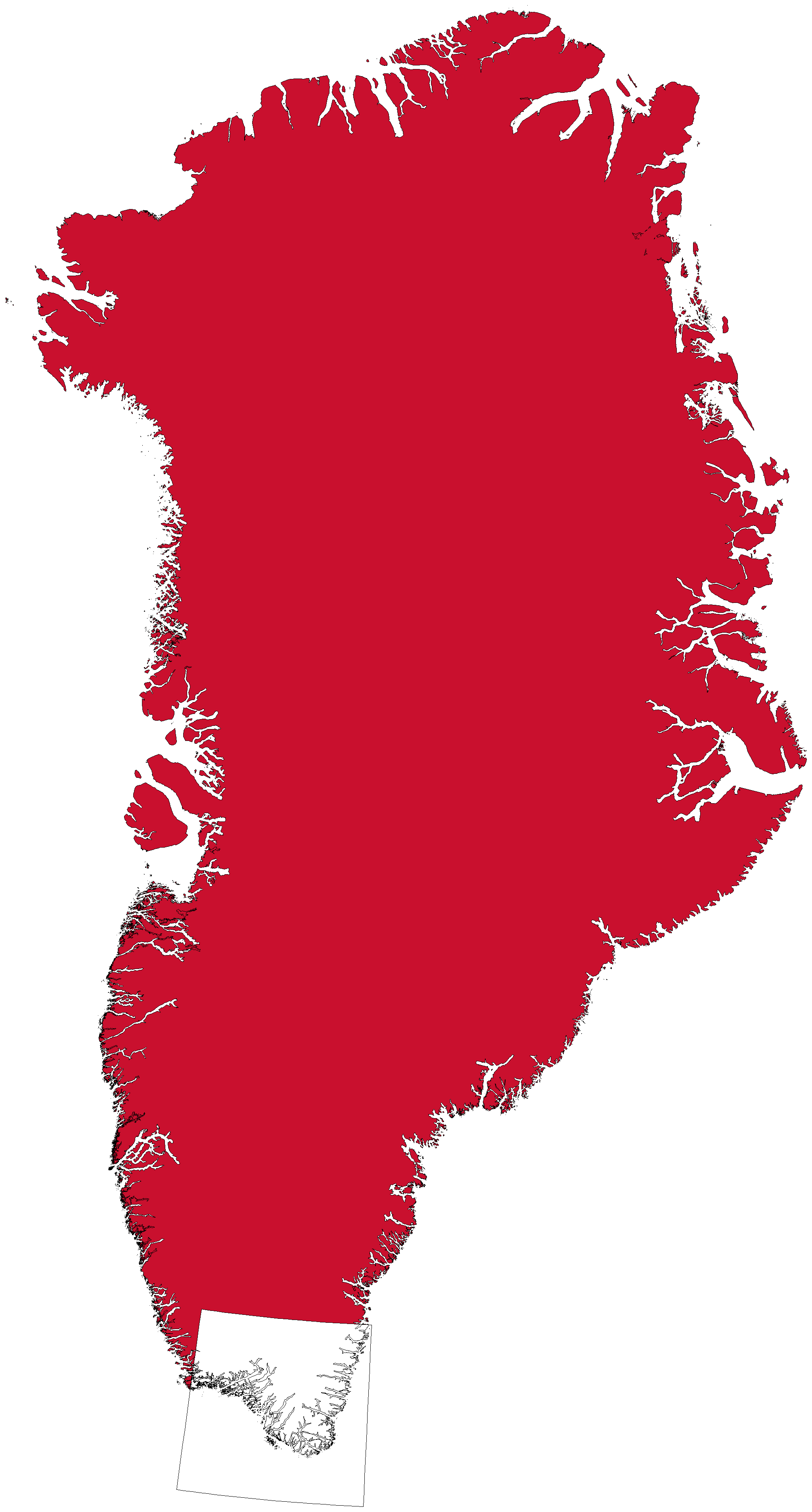 Kortets dækningsområde: Sydgrønlands fjorde