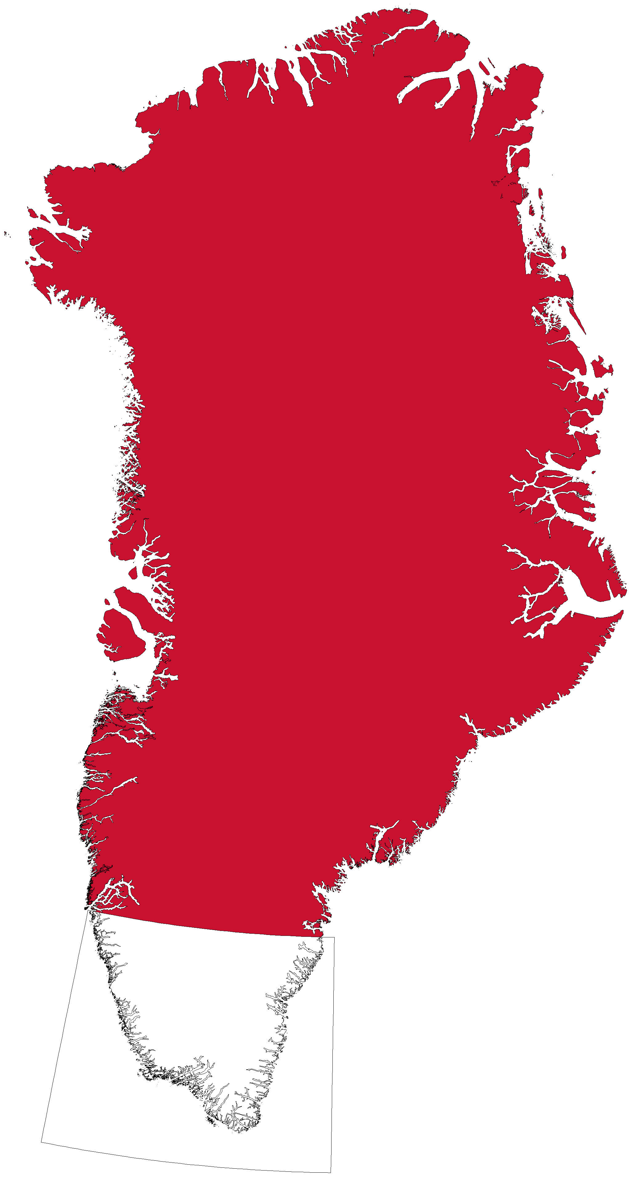 Kortets dækningsområde: Sydgrønland